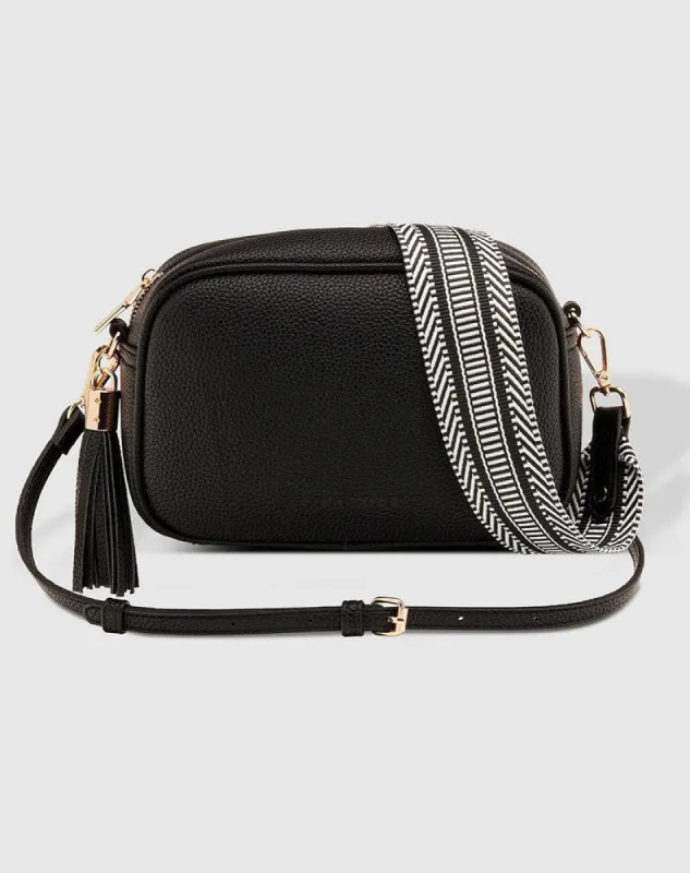 Jacinta Cross Body Bag - Black/White sold by Freez