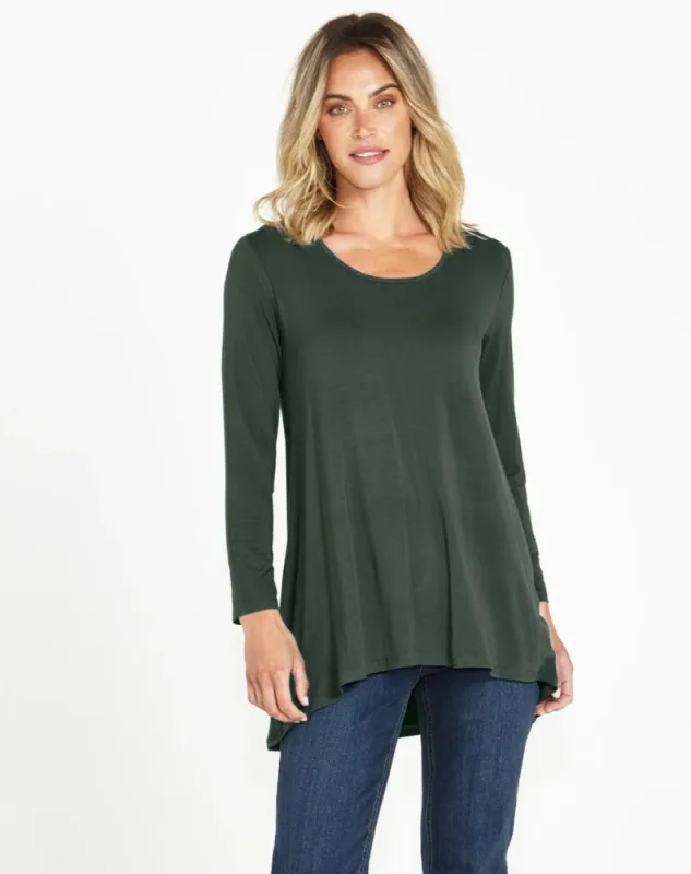 Cairo Tunic Bamboo Top - Dusty Moss sold by Freez