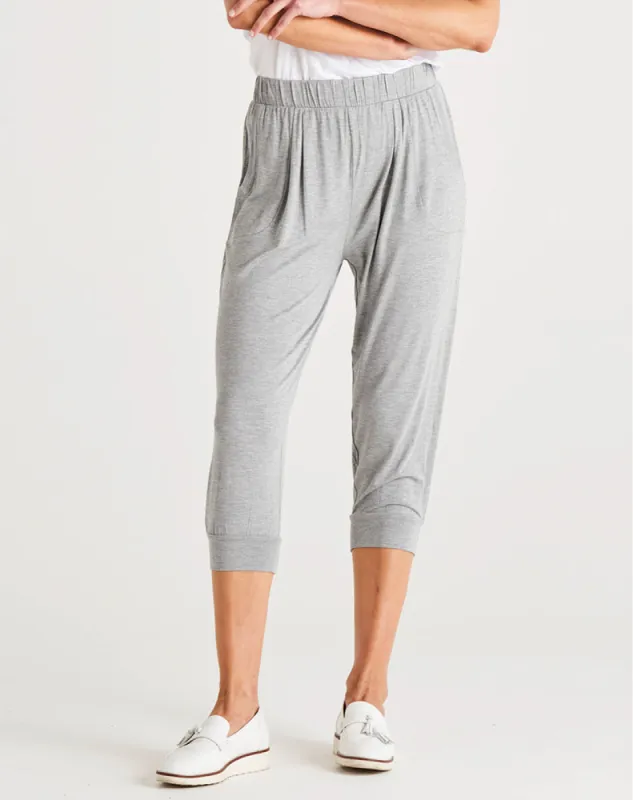 Tokyo 3/4 Pant - Grey Marle sold by Freez