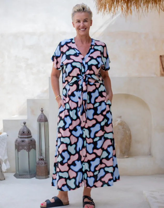 Shelly Dress - Peach Fizz sold by Freez