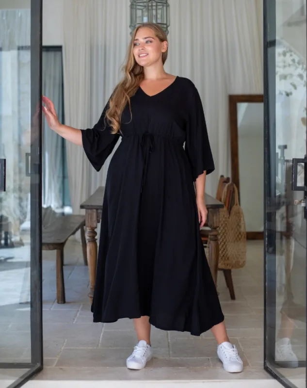 Zoe Maxi Dress - Black sold by Freez
