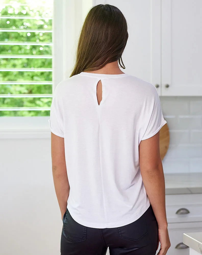 Keyhole Tee - White sold by Freez product image thumbnail 3