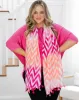 Pink Zig Zag Print Scarf sold by Freez