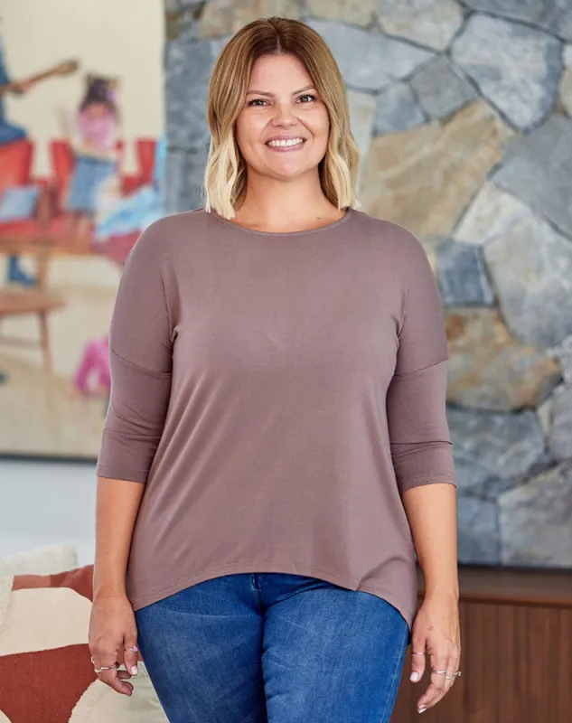 Spring Tee -Mocha sold by Freez