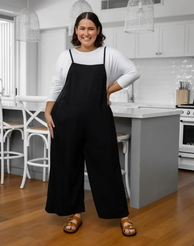 Rayon Overall -Black sold by Freez