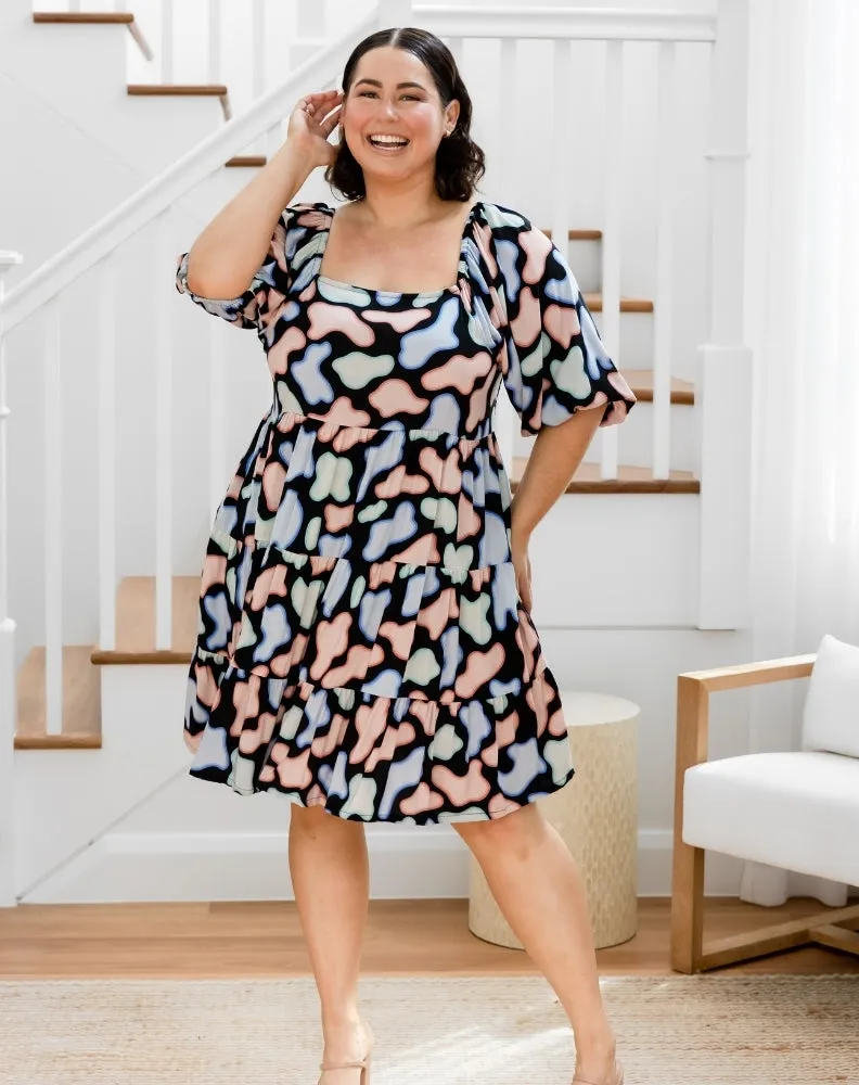 Bianca Dress - Peach Fizz sold by Freez