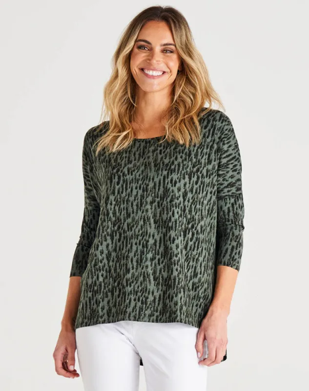 Milan Top - Abstract Print sold by Freez