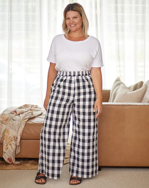 Daya Pant - Black/White sold by Freez