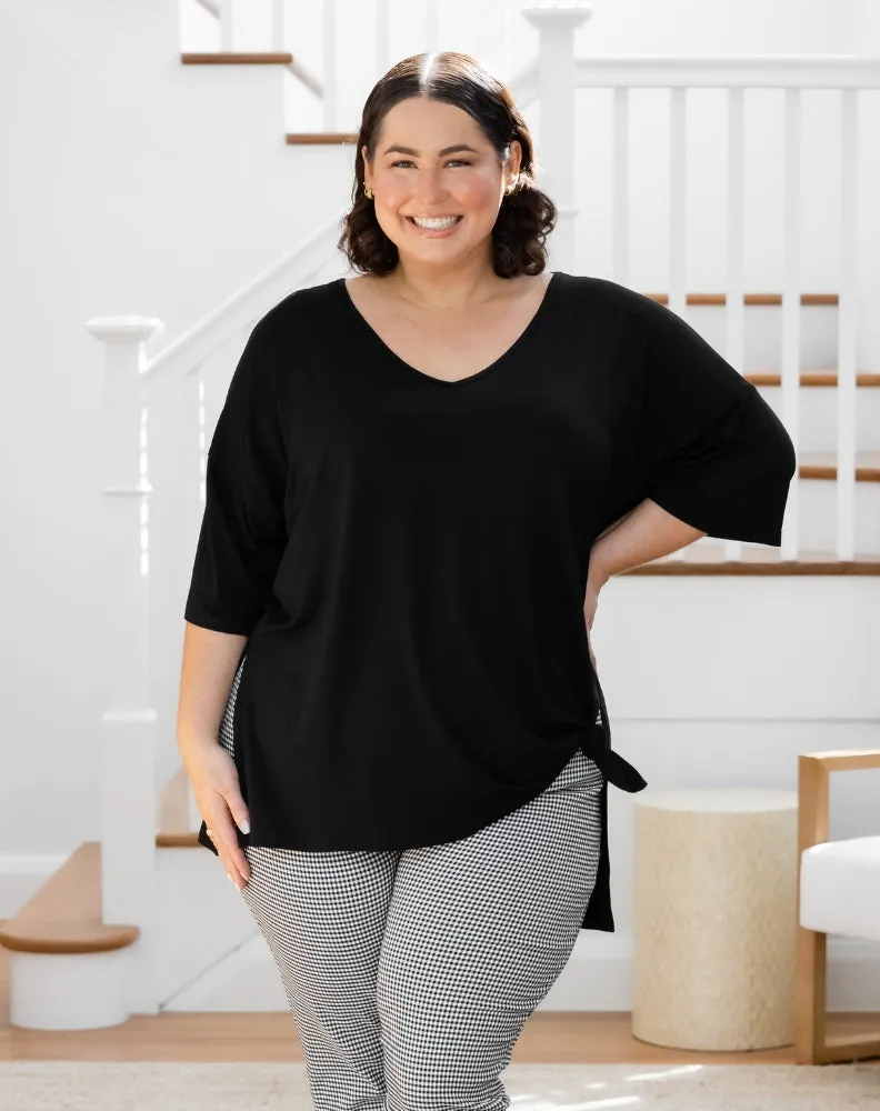 Knot Tee -Black sold by Freez