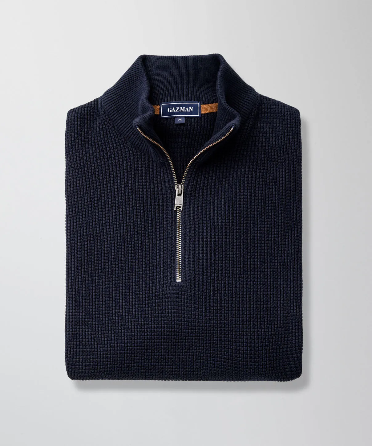 Waffle Half Zip Knit - Navy sold by GAZMAN product image thumbnail 2