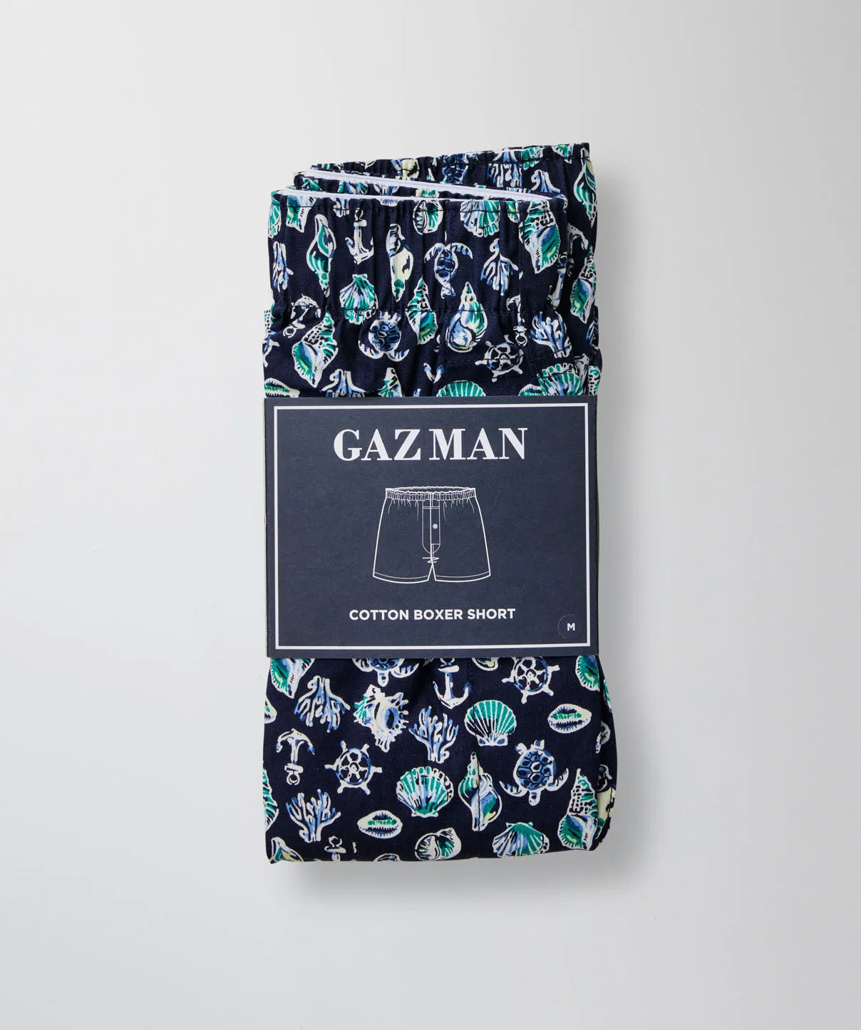 Seashore Print Boxers - Midnight sold by GAZMAN