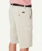 Long Cargo Shorts - Ecru sold by GAZMAN