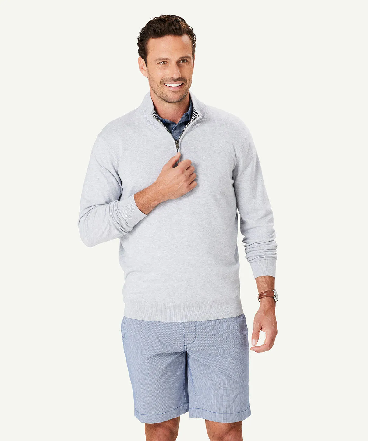 High Flex Half Zip Knit - Grey Marle sold by GAZMAN