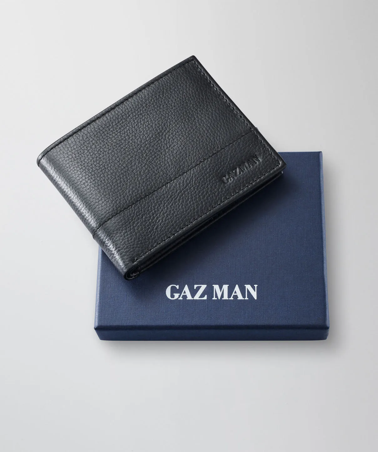Trifold Leather Wallet - Black sold by GAZMAN