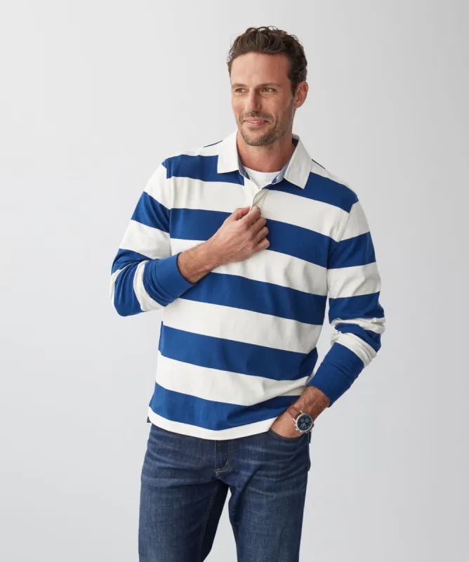 Block Stripe Rugby Jumper - Blue sold by GAZMAN