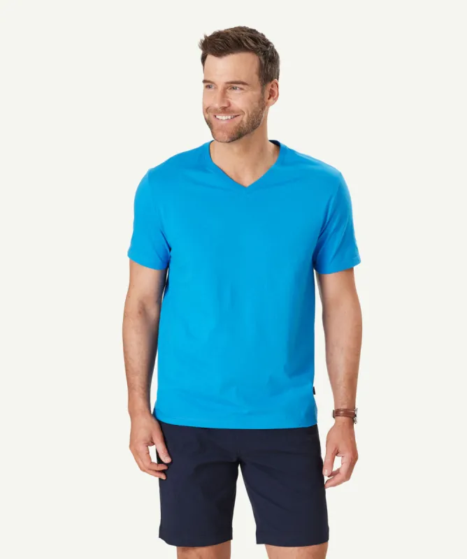 Basic V-Neck T-shirt - Ocean sold by GAZMAN