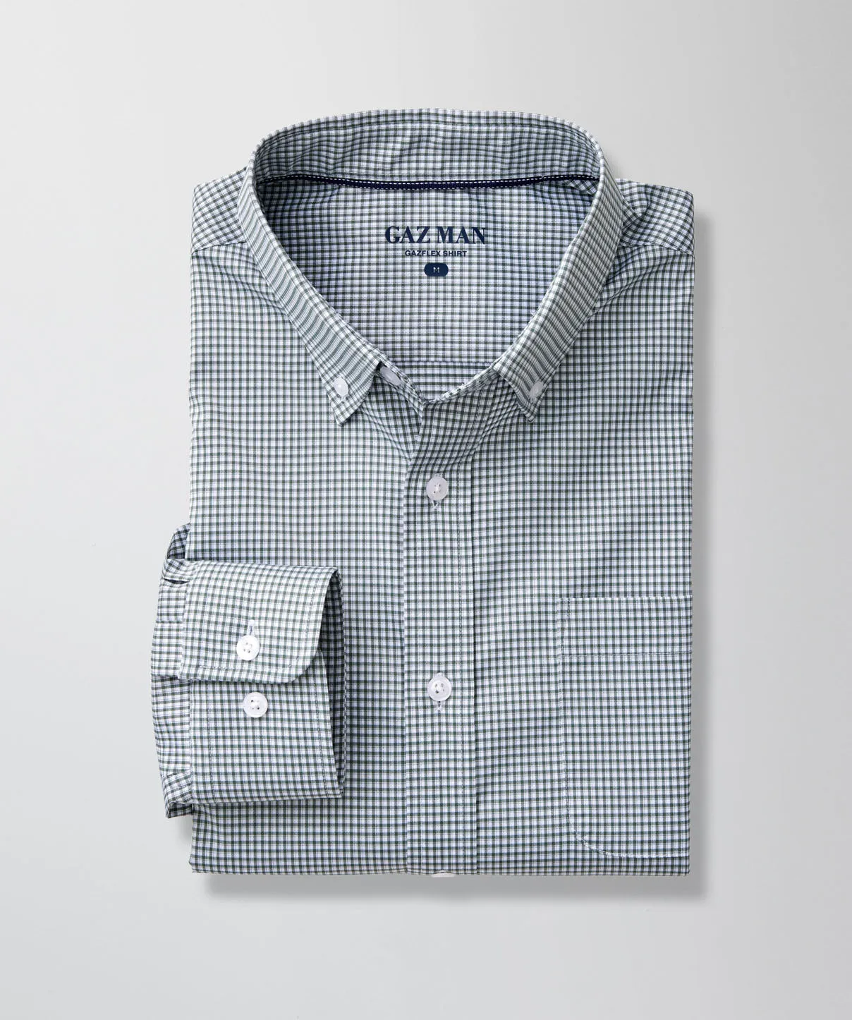 GAZFLEX Performance Check Long Sleeve Shirt - Sage sold by GAZMAN product image thumbnail 2