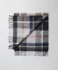 Multi Check Wool Scarf - Grey sold by GAZMAN