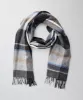 Multi Check Wool Scarf - Grey sold by GAZMAN