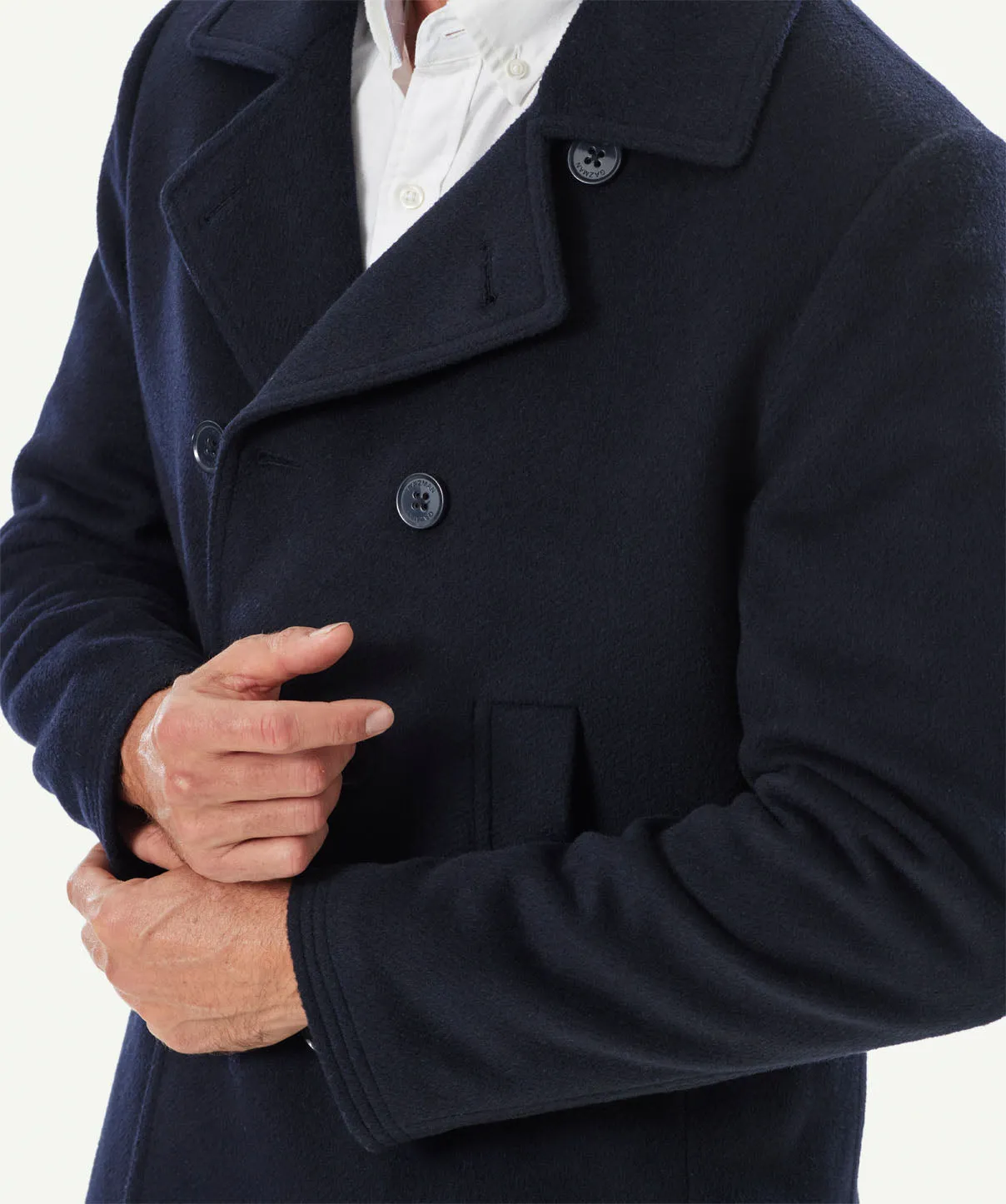 Richmond Wool Peacoat - Dark Navy sold by GAZMAN product image thumbnail 4