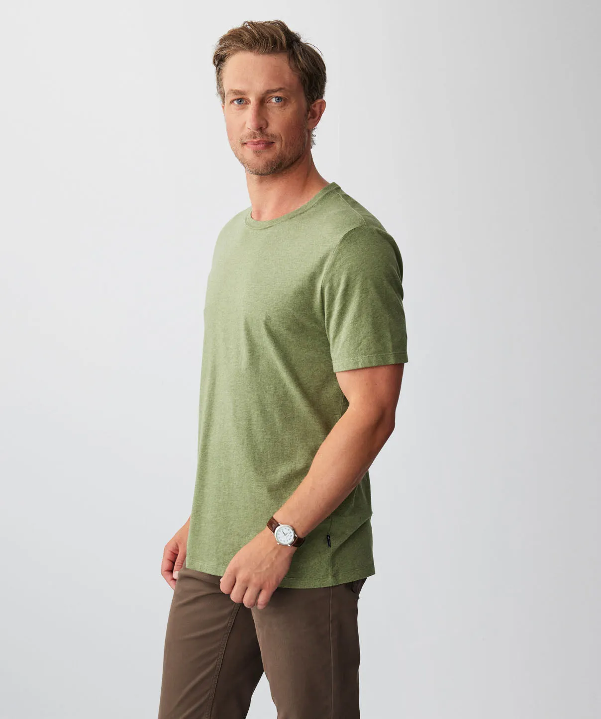 Basic Crew Tee - Moss sold by GAZMAN product image thumbnail 5