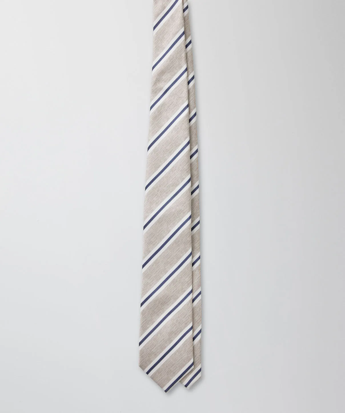 Silk Textured Stripe Tie - Natural sold by GAZMAN product image thumbnail 2