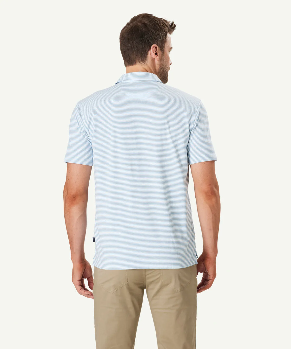 Comfort Stripe Polo - Sky Blue sold by GAZMAN product image thumbnail 3