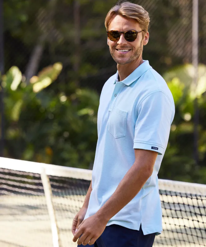 Oxford Pocket Polo Shirt - Sky Blue sold by GAZMAN