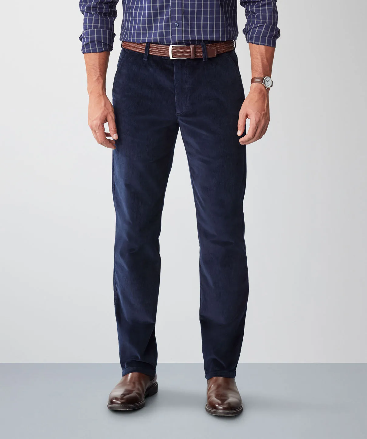 Stretch Corduroy Pant - Navy sold by GAZMAN