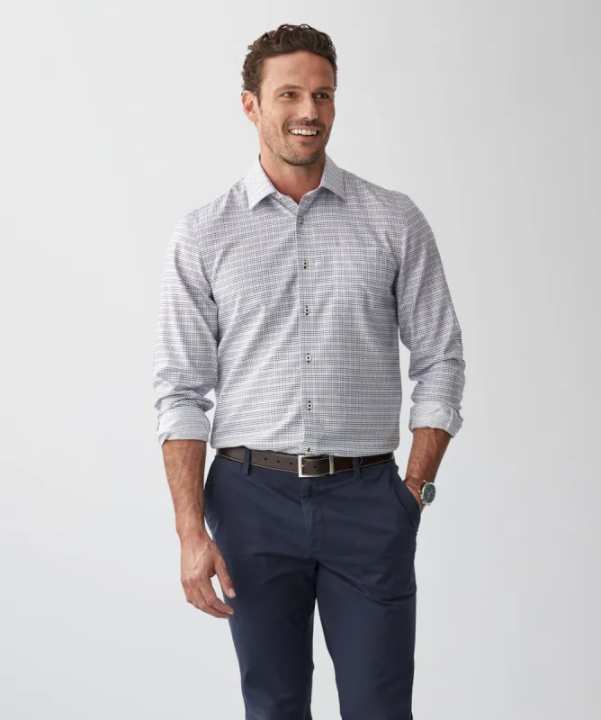 Non-Iron Twill Check Long Sleeve Shirt - Multi Check sold by GAZMAN