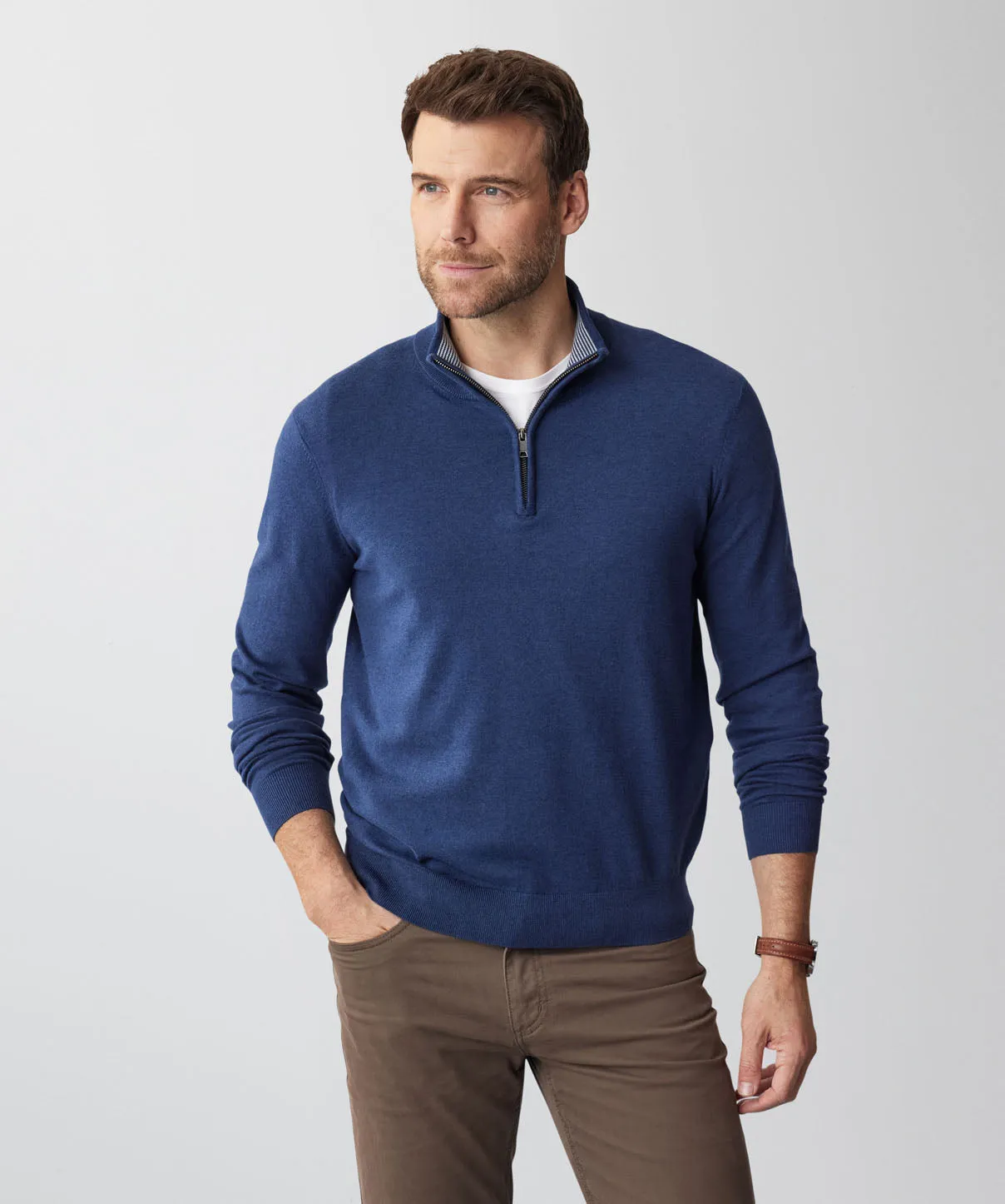 High Flex Half Zip Knit - Denim sold by GAZMAN