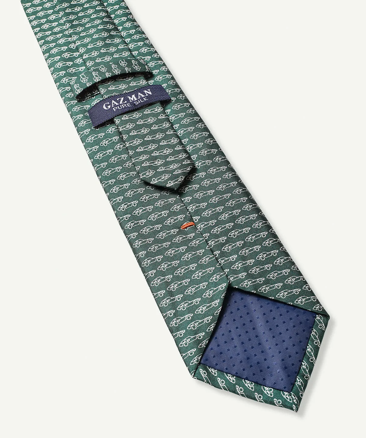 Silk Car Print Tie - Forest sold by GAZMAN product image thumbnail 2