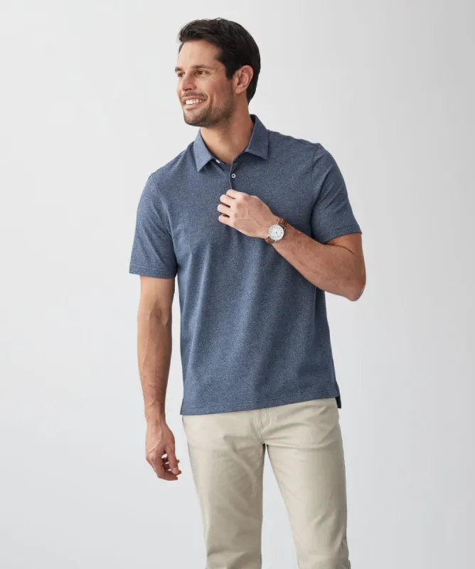 GAZFLEX Textured Polo - Denim sold by GAZMAN