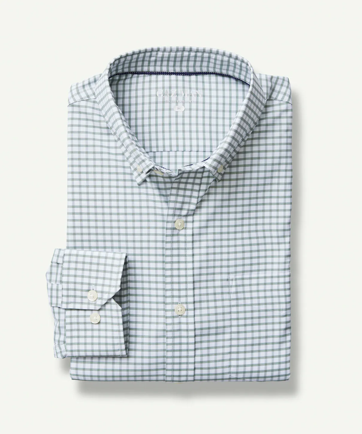 GAZFLEX Performance Check Long Sleeve Shirt - Sage sold by GAZMAN product image thumbnail 2
