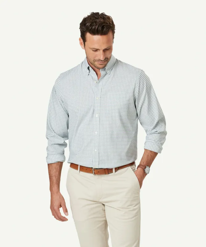 GAZFLEX Performance Check Long Sleeve Shirt - Sage sold by GAZMAN