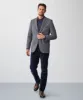Wool Blend Houndstooth Sports Jacket - Navy Mix sold by GAZMAN
