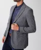 Wool Blend Houndstooth Sports Jacket - Navy Mix sold by GAZMAN