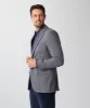 Wool Blend Houndstooth Sports Jacket - Navy Mix sold by GAZMAN
