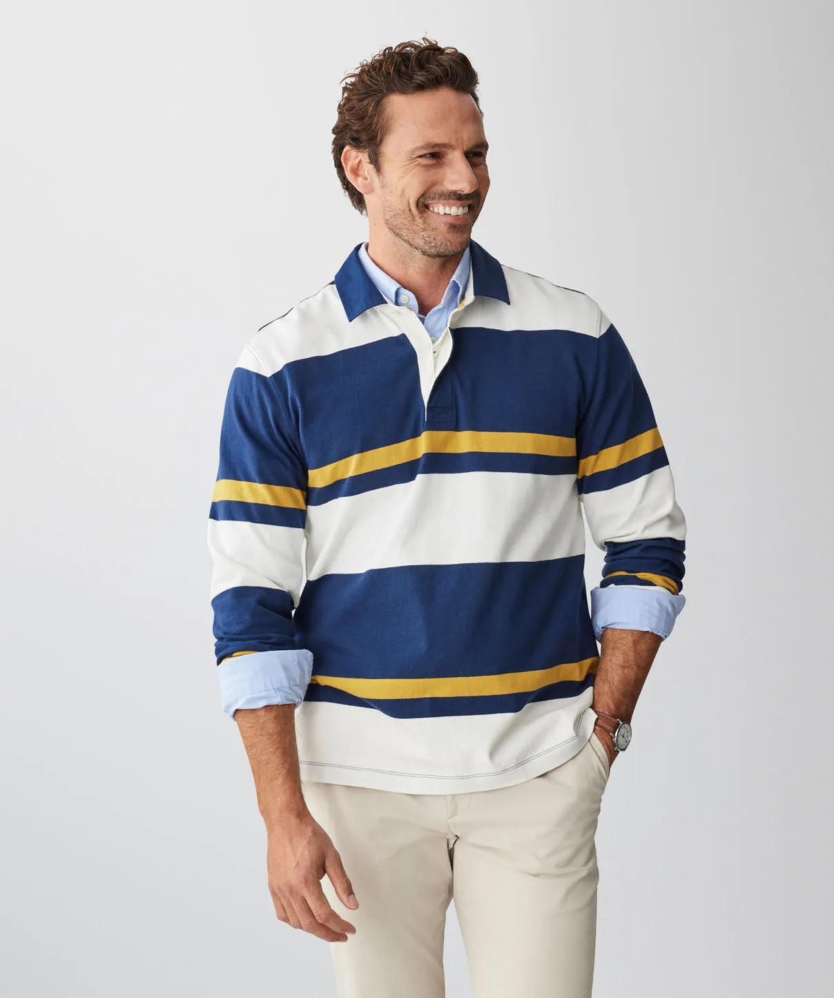 Multi Stripe Rugby Jumper - Multi Stripe sold by GAZMAN