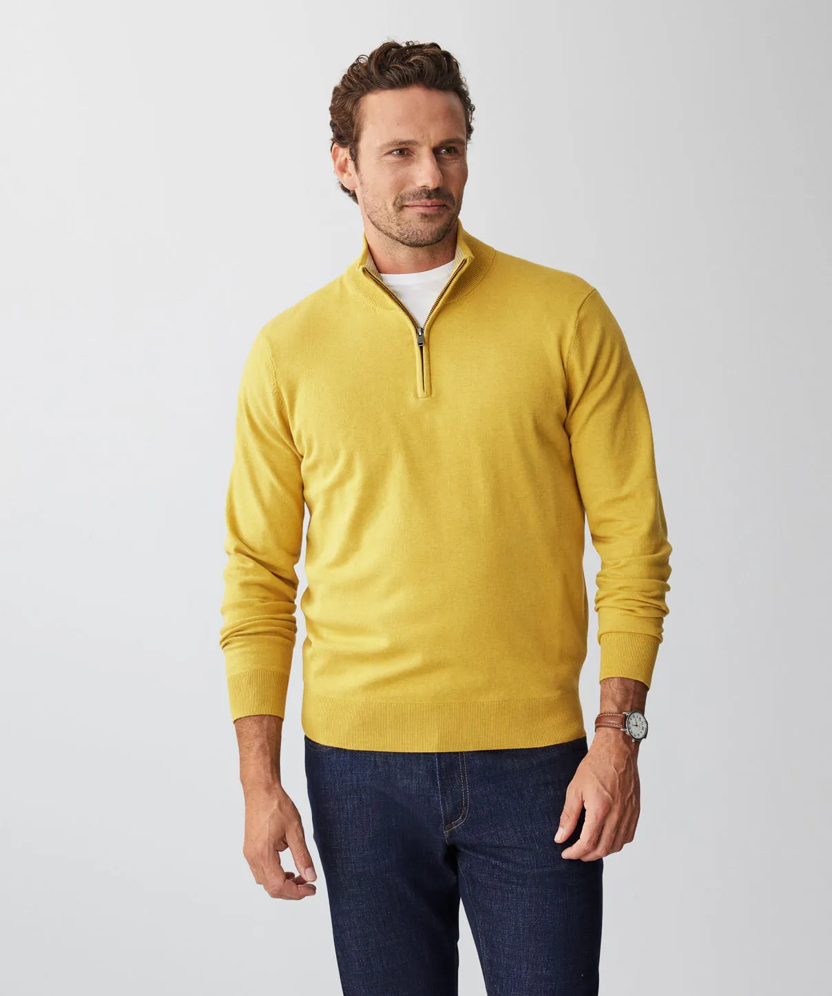 High Flex Half Zip Knit - Amber Yellow sold by GAZMAN