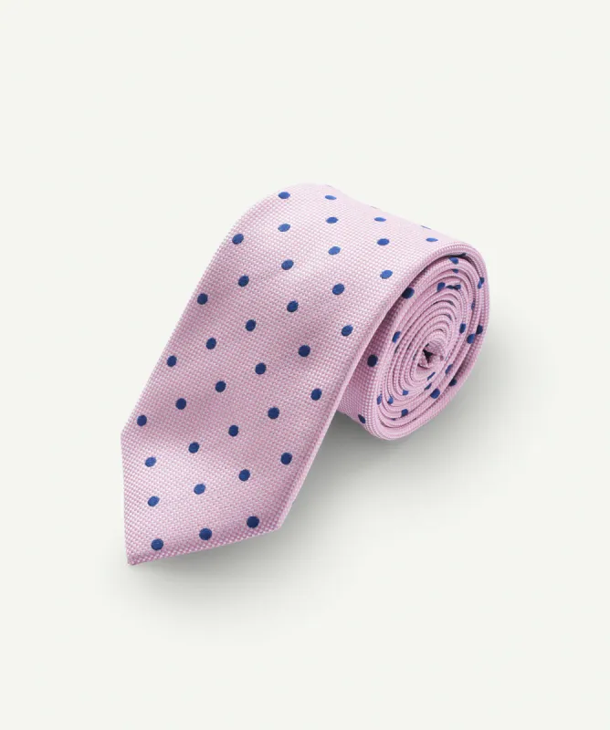 Silk Polkadot Tie - Pink sold by GAZMAN