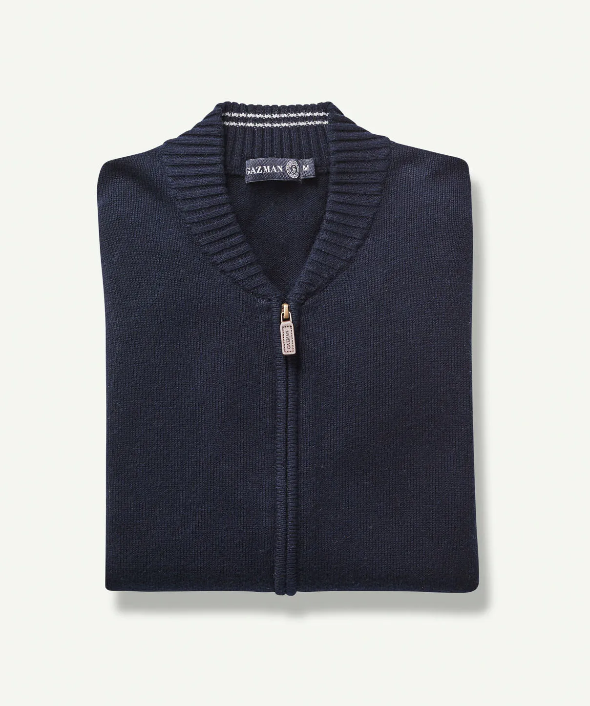 Cotton Wool Blend Bomber Jacket - Navy sold by GAZMAN product image thumbnail 2