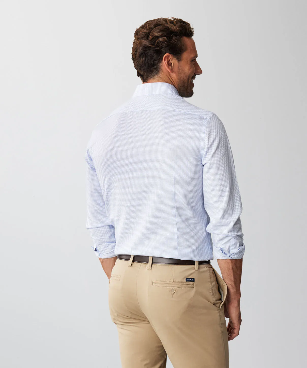 Tailored Non Iron Twill Check Long Sleeve Shirt - Blue sold by GAZMAN product image thumbnail 4