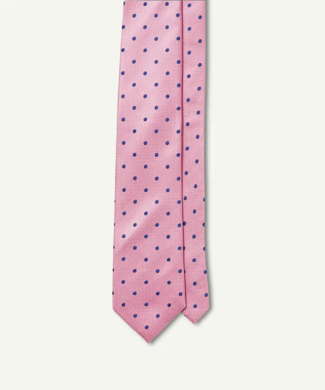 Silk Polka Dot Tie - Pink sold by GAZMAN