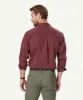 Authentic Twill Long Sleeve Shirt - Wine sold by GAZMAN