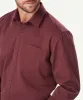 Authentic Twill Long Sleeve Shirt - Wine sold by GAZMAN