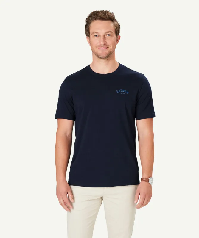 Heritage Logo T-shirt  - Navy sold by GAZMAN