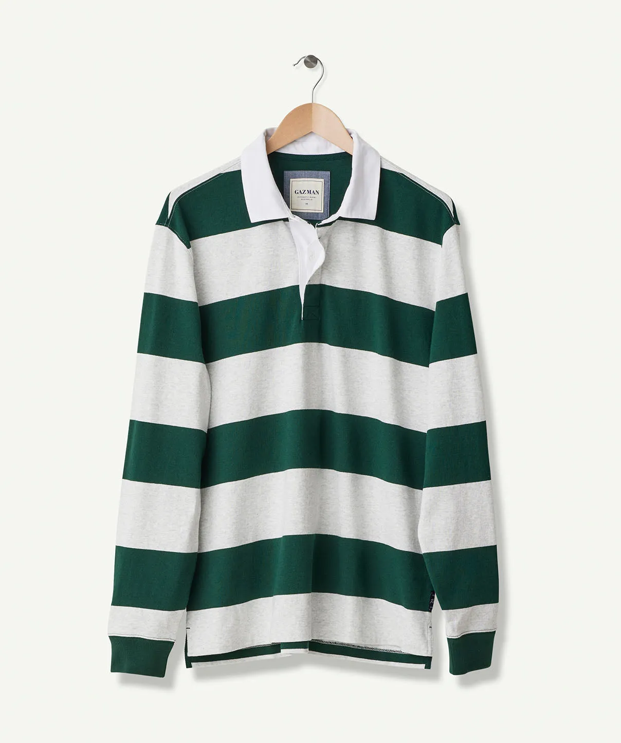 Block Stripe Rugby Jumper - Green sold by GAZMAN product image thumbnail 2