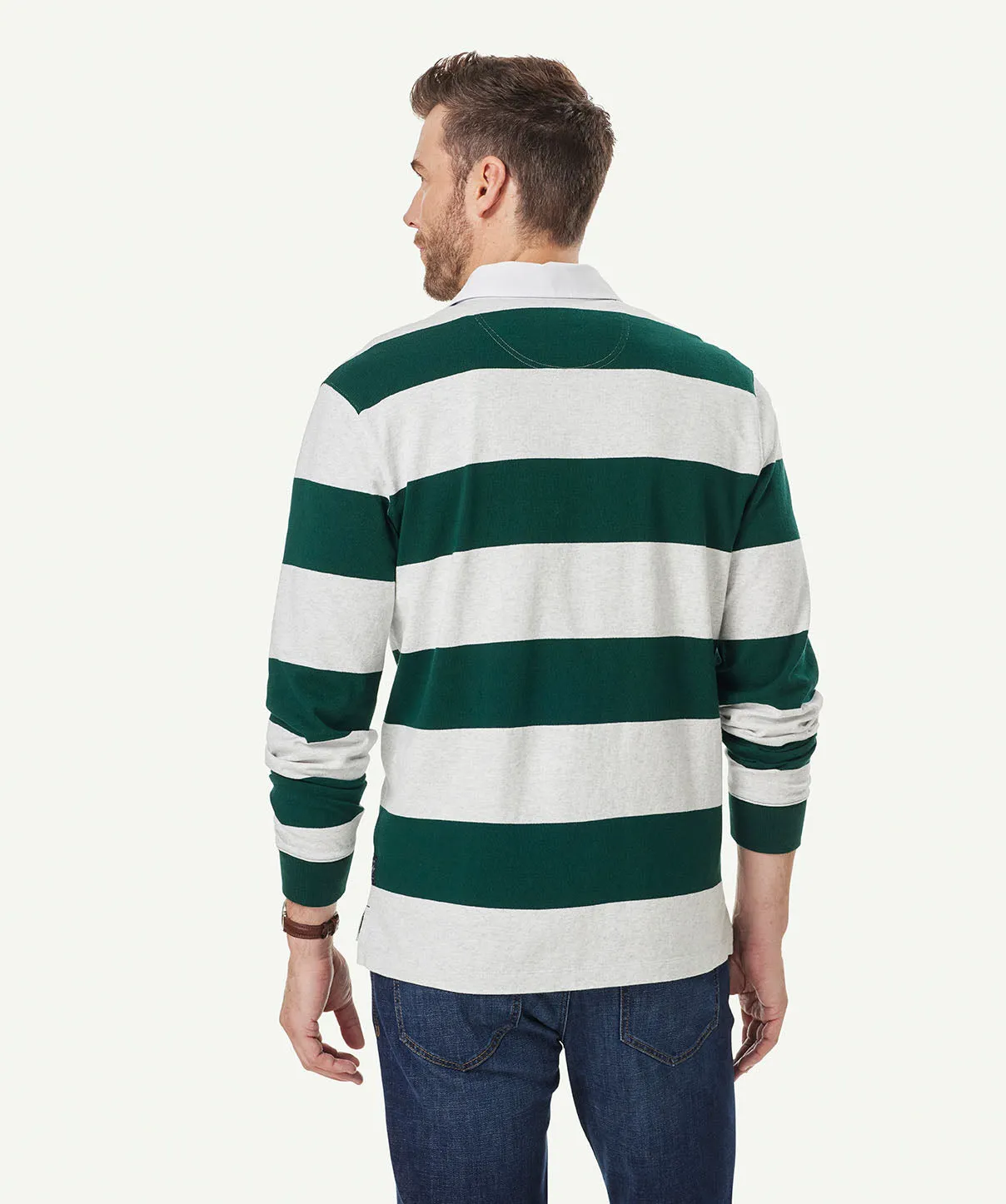 Block Stripe Rugby Jumper - Green sold by GAZMAN product image thumbnail 3
