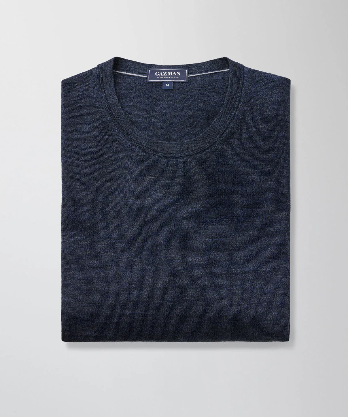 Merino Crew Neck Knit - Navy sold by GAZMAN product image thumbnail 2